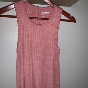 Razor back pink tank top